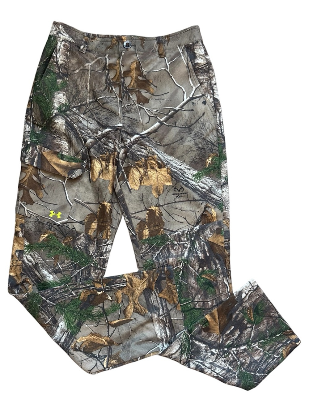 Under Armour UA Storm Realtree Xtra Camo Hunting Pants Youth Girls XL 16 Loose - Picture 2 of 13